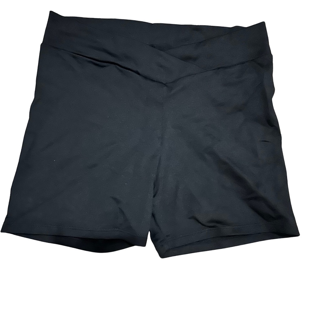 Motionwear Black Crossover Waist Shorts – Small Adult